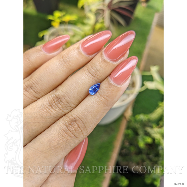 0.91 Ct. Blue Sapphire from Ceylon (Sri Lanka)