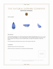 1.42 Ct. Blue Sapphire from Ceylon (Sri Lanka) Appraisal