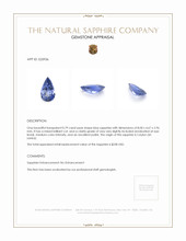 0.79 Ct. Blue Sapphire from Ceylon (Sri Lanka) Appraisal
