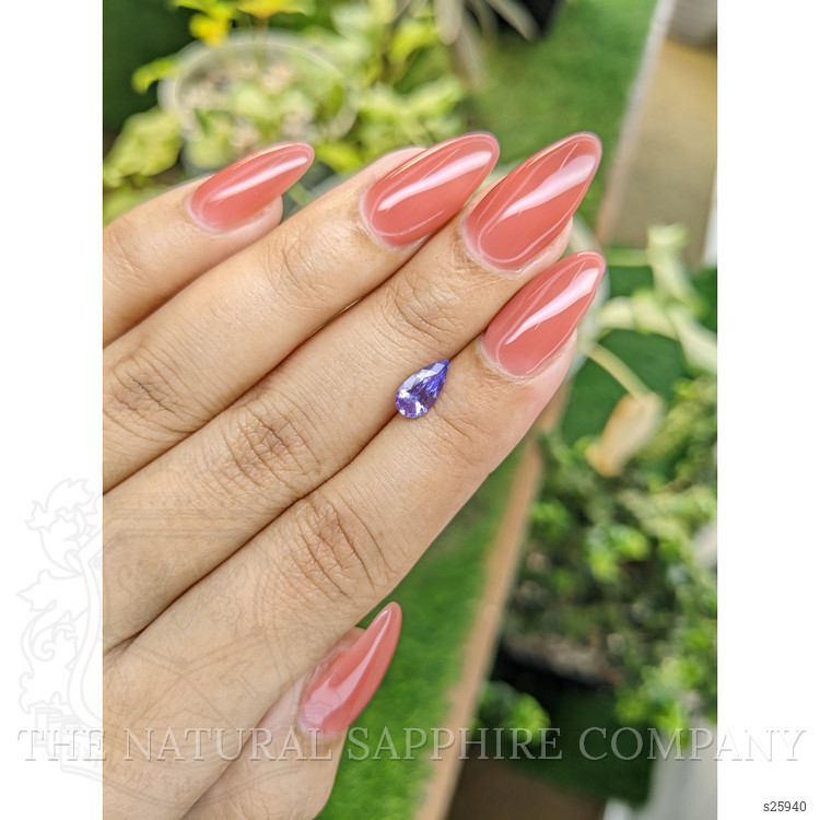 0.98 Ct. Bluish Purple Sapphire from Ceylon (Sri Lanka)