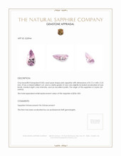 0.85 Ct. Pink Sapphire from Ceylon (Sri Lanka) Appraisal