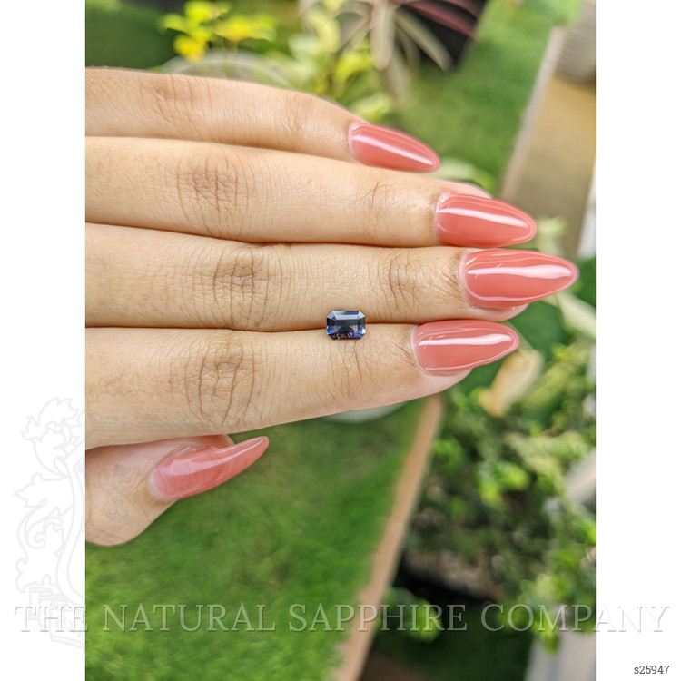0.86 Ct. Greyish Blue Sapphire from Ceylon (Sri Lanka)