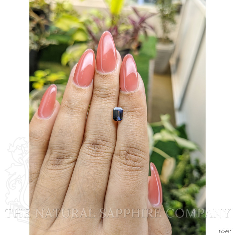 0.86 Ct. Greyish Blue Sapphire from Ceylon (Sri Lanka)