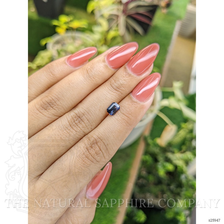 0.86 Ct. Greyish Blue Sapphire from Ceylon (Sri Lanka)