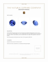 0.82 Ct. Blue Sapphire from Ceylon (Sri Lanka) Appraisal