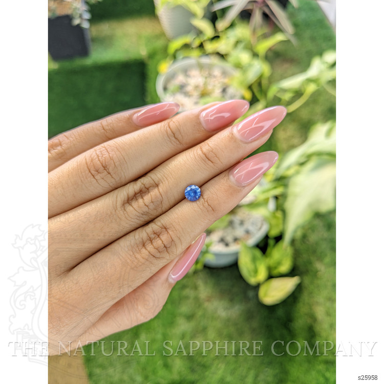 0.78 Ct. Blue Sapphire from Ceylon (Sri Lanka)