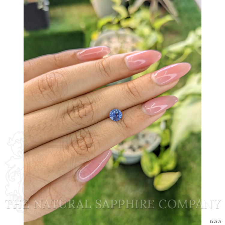 0.91 Ct. Blue Sapphire from Ceylon (Sri Lanka)