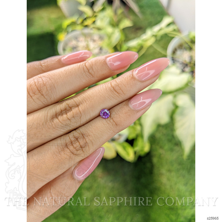 0.51 Ct. Pinkish Purple Sapphire from Ceylon (Sri Lanka)