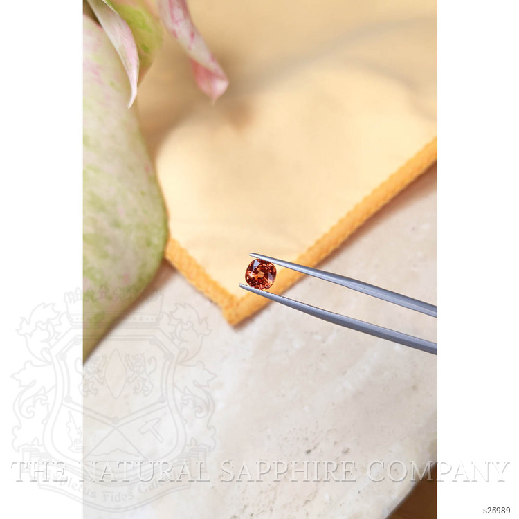 1.39 Ct. Reddish Orange Sapphire from Ceylon (Sri Lanka)
