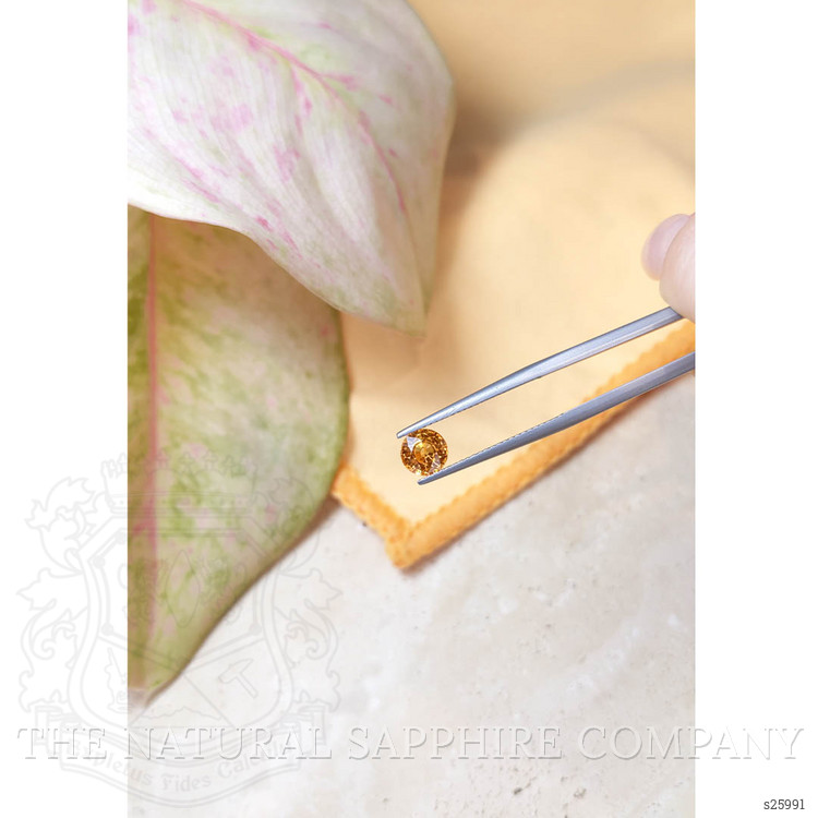 1.47 Ct. Orangish Yellow Sapphire from Ceylon (Sri Lanka)