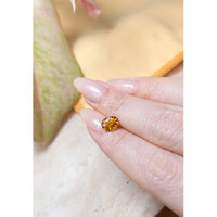 1.68 Ct. Orangish Yellow Sapphire from Ceylon (Sri Lanka) Life Style