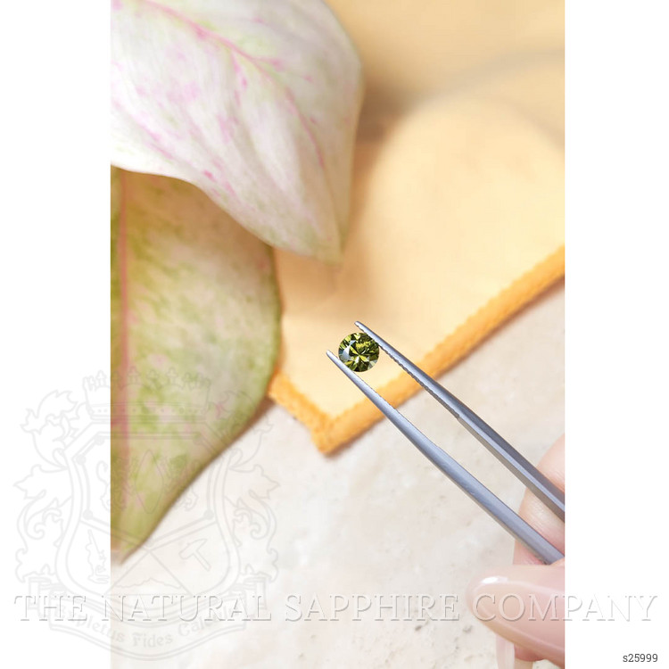 0.92 Ct. Yellowish Green Sapphire from Ceylon (Sri Lanka)