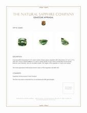 2.32 Ct. Green Sapphire from Ceylon (Sri Lanka) Appraisal