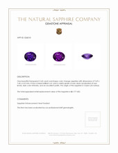 2.60 Ct. Color Change Sapphire from Ceylon (Sri Lanka) Appraisal