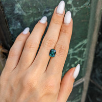 3.10 Ct. Bluish Green Sapphire from Ceylon (Sri Lanka) Life Style