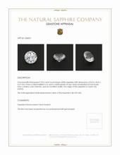 3.05 Ct. White Sapphire from Ceylon (Sri Lanka) Appraisal