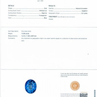 13.08 Ct. Blue Sapphire from Ceylon (Sri Lanka) Scan Report