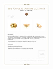 1.37 Ct. Peach Sapphire from Madagascar Appraisal