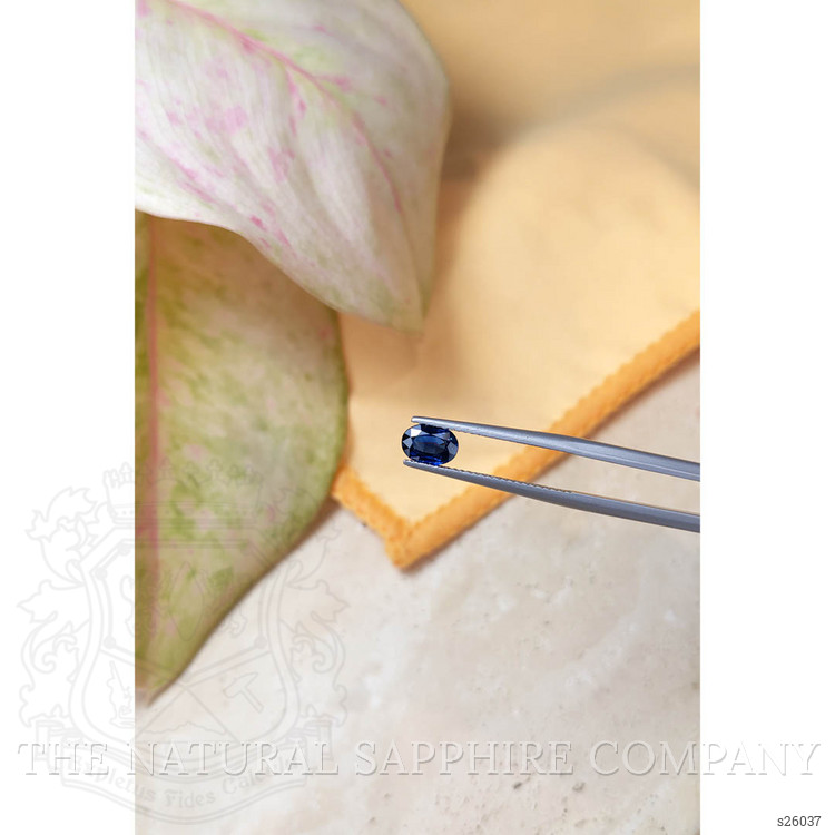 0.89 Ct. Blue Sapphire from Ceylon (Sri Lanka)