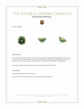 0.42 Ct. Green Sapphire from Madagascar Appraisal