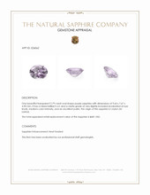 2.79 Ct. Purple Sapphire from Ceylon (Sri Lanka) Appraisal