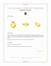 0.98 Ct. Orangish Yellow Sapphire from Ceylon (Sri Lanka) Appraisal