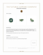 0.45 Ct. Bluish Green Sapphire from Madagascar Appraisal