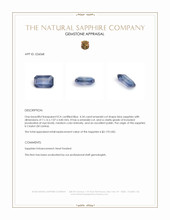 4.34 Ct. Blue Sapphire from Ceylon (Sri Lanka) Appraisal