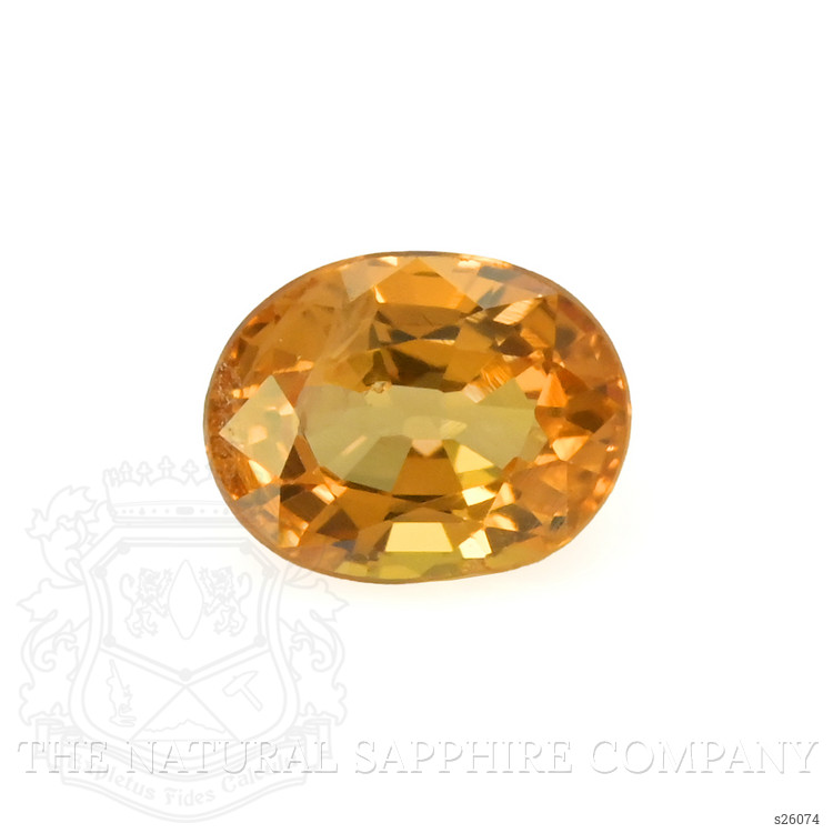 0.48 Ct. Yellowish Orange Sapphire from Ceylon (Sri Lanka)