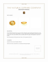 0.36 Ct. Yellowish Orange Sapphire from Ceylon (Sri Lanka) Appraisal
