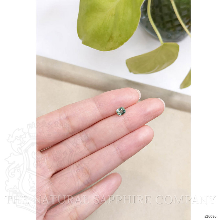 0.72 Ct. Green Sapphire from Ceylon (Sri Lanka)
