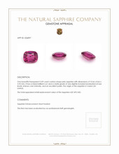 5.09 Ct. Pink Sapphire from Ceylon (Sri Lanka) Appraisal
