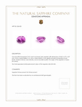 3.02 Ct. Pink Sapphire from Ceylon (Sri Lanka) Appraisal