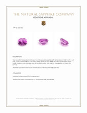 3.02 Ct. Pink Sapphire from Ceylon (Sri Lanka) Appraisal