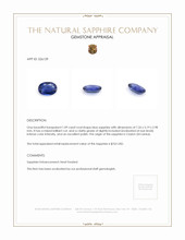 1.09 Ct. Blue Sapphire from Ceylon (Sri Lanka) Appraisal