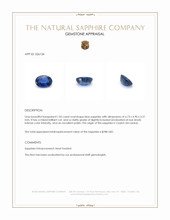 1.05 Ct. Blue Sapphire from Ceylon (Sri Lanka) Appraisal