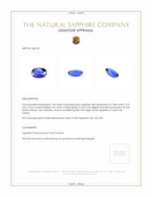 1.04 Ct. Blue Sapphire from Ceylon (Sri Lanka) Appraisal