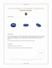 1.03 Ct. Blue Sapphire from Ceylon (Sri Lanka) Appraisal