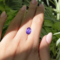 4.04 Ct. Bluish Purple Sapphire from Ceylon (Sri Lanka) Life Style