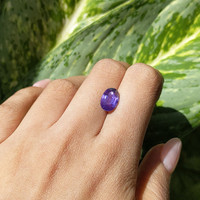 4.04 Ct. Bluish Purple Sapphire from Ceylon (Sri Lanka) Life Style