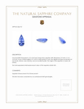 1.35 Ct. Blue Sapphire from Ceylon (Sri Lanka) Appraisal
