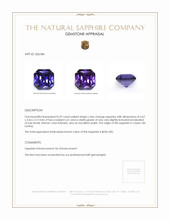 0.59 Ct. Color Change Sapphire from Ceylon (Sri Lanka) Appraisal