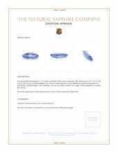 1.16 Ct. Blue Sapphire from Ceylon (Sri Lanka) Appraisal