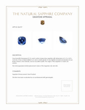 0.76 Ct. Blue Sapphire from Ceylon (Sri Lanka) Appraisal