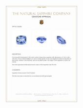 2.58 Ct. Blue Sapphire from Ceylon (Sri Lanka) Appraisal