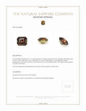 1.13 Ct. Greenish Brown Sapphire from Ceylon (Sri Lanka) Appraisal