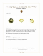 1.54 Ct. Yellow Sapphire from Ceylon (Sri Lanka) Appraisal