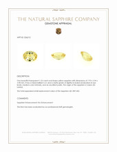 1.53 Ct. Yellow Sapphire from Ceylon (Sri Lanka) Appraisal