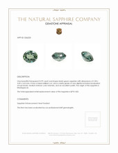 0.99 Ct. Bluish Green Sapphire from Madagascar Appraisal