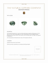0.91 Ct. Bluish Green Sapphire from Madagascar Appraisal